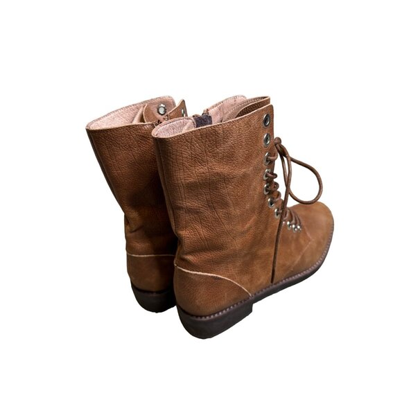 Jeffery Campbell Ibisa Last Size 6.5 Brown Ankle Boots New Lace Up - Picture 8 of 9
